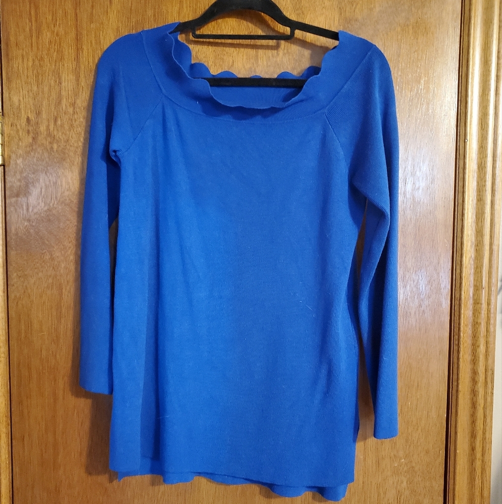 Cobalt blue long sleeve shirt